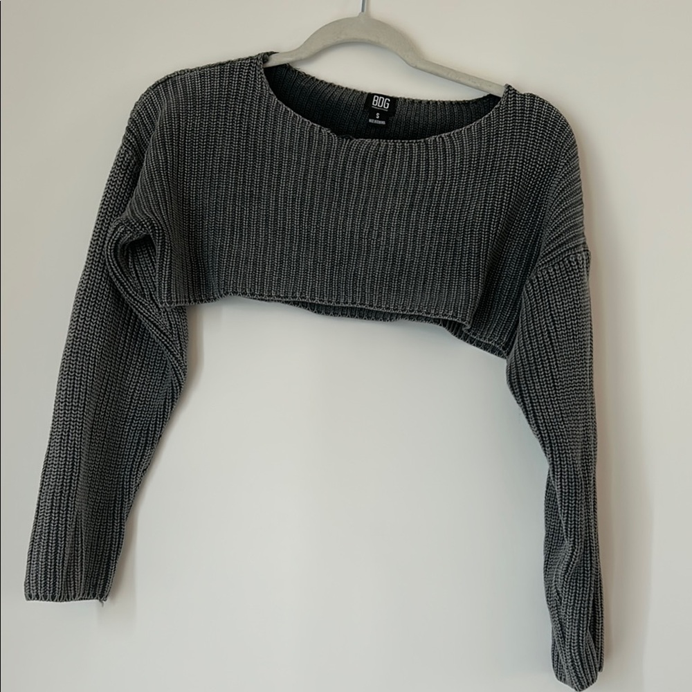 BDG Gray Cropped Sweater